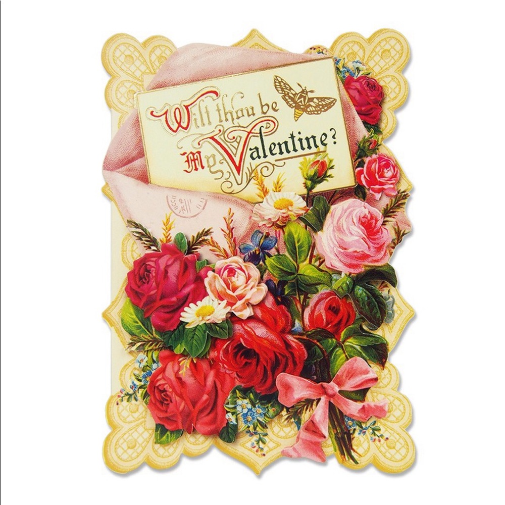 Pooch & Sweetheart Single (1) Small Die-Cut Card: Happy Valentine's Day (57065)